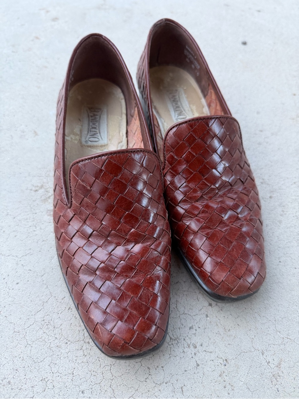 Bandolino Leather Slip-On Loafers in Brown